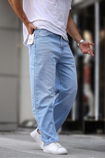 Madmext Pánské Baggy Jean 7216 - Blue Washed