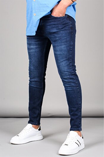 Madmext Ανδρικό τζιν παντελόνι Blue Slim Fit 6339