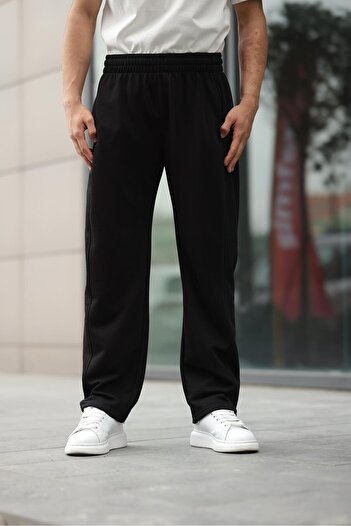 Madmext Μαύρο ανδρικό φούτερ Relaxed Cut E6560