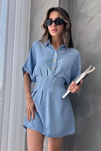 HARVESSE Stylish and Modern Shirt Design Short Dress