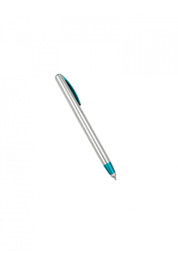 G Golden Case Stylus pen with ballpoint pen, Classic model, made of plastic, Silver/Turquoise