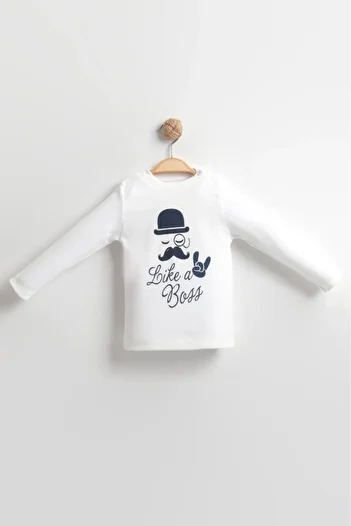 Mini Baray Boy's Mustache Inflatable Vest 3-Piece Cotton Suit (2-3-4 Years) - Colorful Option