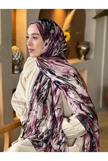 Modakaşmir Mural Pattern Bamboo Shawl