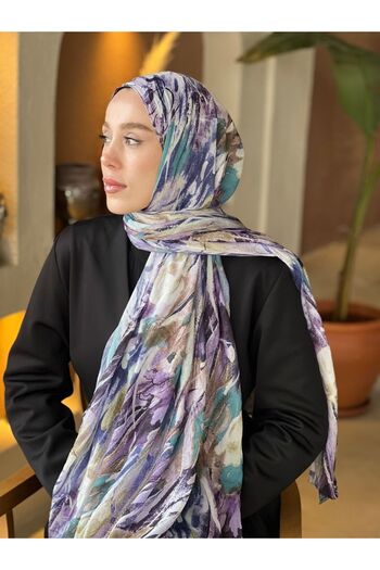 Modakaşmir Mural Pattern Bamboo Shawl