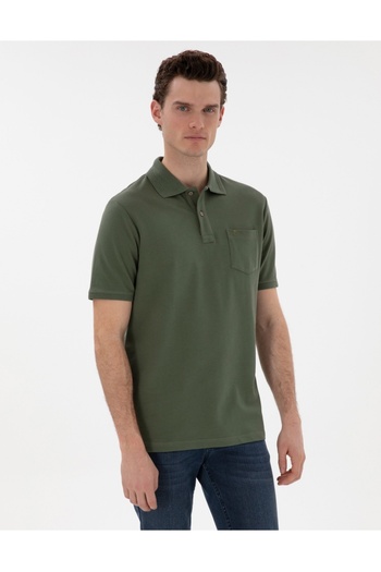 Pierre Cardin Curved Polo Collar Regular Fit Pocket T-Shirt
