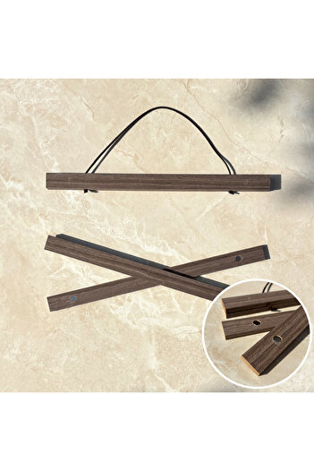Choice 30cm(11.8IN) Walnut Wood Magnetic Frames Teak Pine Wood Picture Poster Hanger Frame For Wall Art Can