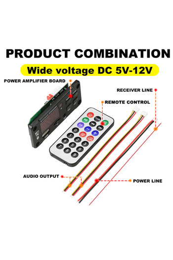 Choice Without amplifier 12V MP3 Decoder Board Bluetooth Car Kit USB MP3 Player Support WMA WAV TF Card Slo