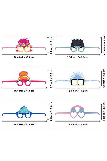 Choice 12pcs 12pc/Lot Trolls Party Paper Eye Masks Kids Toy Paper Glasses Kids Favor