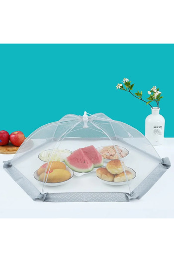 Choice 60cm grey Foldable Food Covers Dining Table Mesh Cover Home Anti Fly Mosquito Tent Umbrella Picnic P