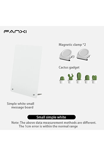 Choice Small white set Magnetic Bulletin Board with Stand Magnetic Board for Tabletop with Magnetic Clamp M