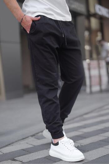Madmext Μαύρο Relaxed Jogger Pants 6853