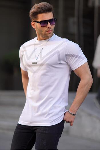 Madmext Λευκό T-Shirt 5369 Model