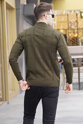 Madmext Khaki Turtleneck Knitwear Sweater 5784