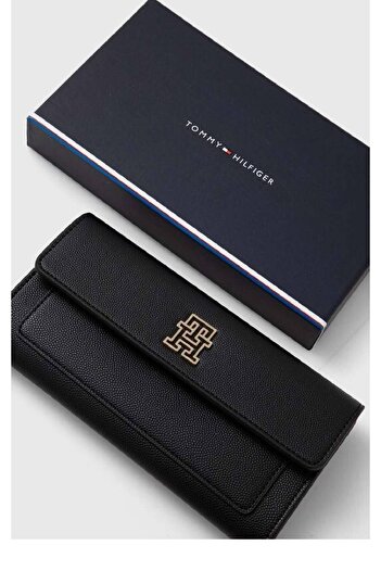 Tommy Hilfiger Siyah Kadın Cüzdan 8720637938768