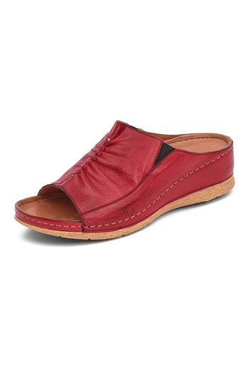 İNZE AYAKKABI Genuine Leather Slippers Model Name: Sola