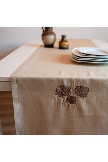 Homelux Table Runner 50X250 Cm 50% Linen 40% Cotton Beige