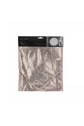 Homelux Table Runner Scarlett 33X150 Cm Velvet Fabric Pink Deschis