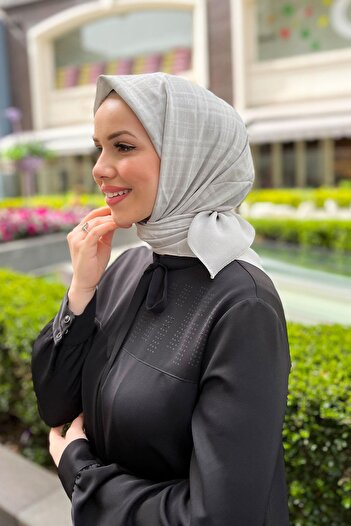 Aker Plaid Scarf -1040400-971 - Light Gray