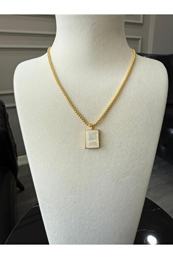 Store Natural Stone Steel Earrings with Lacquer Coating Chain