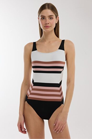 AYYILDIZ 4310 Brown Pink Recovery Swimsuit