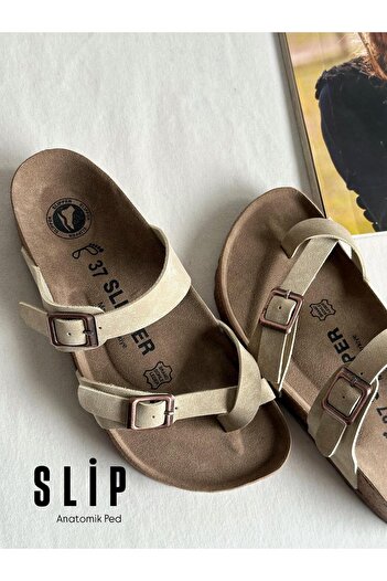 Zuum Slip One Finger Women's Slippers - Beige