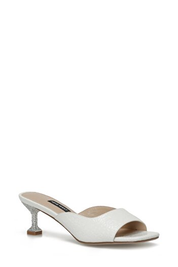 Nine West Γυναικείες παντόφλες με τακούνι KATIE 4FX Λευκές