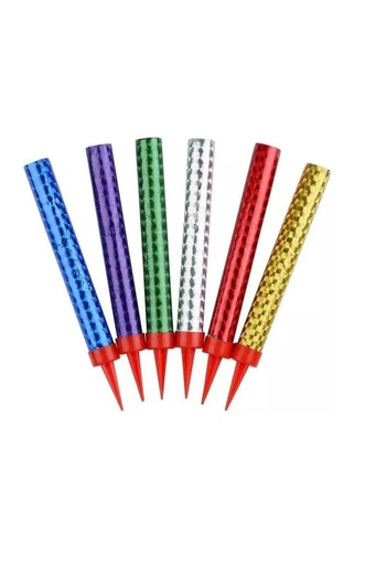 Generic Set of 6 Sparkler Birthday Candles 12cm
