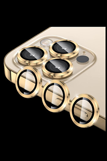 PSGT Iphone 14 Pro Max / 14 Pro Uyumlu Altın Kamera Lensi Koruyucu