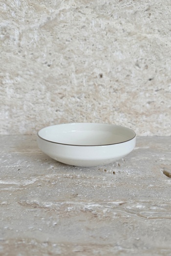 porselenden Modern Silver Cream 4-Person 15 cm Premium Porcelain Soup Bowl Set