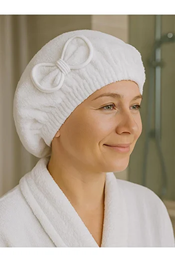 Ender Home Dreamsoft Hair Drying Cap – Velvet Bow Elastic