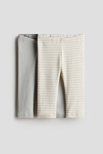 H&M 2-pack ribbed cotton leggings
