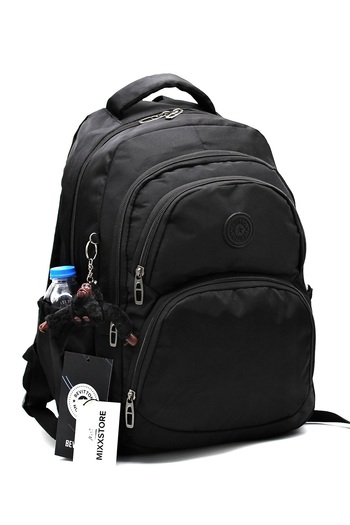 Bevitton Black Color Waterproof Fabric Large Size Backpack Travel and School Bag / 2100