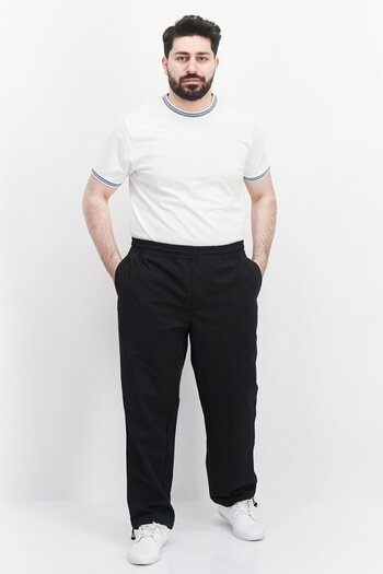Selected Homme Men Fashion Fit Solid Straight Leg Pant, Black