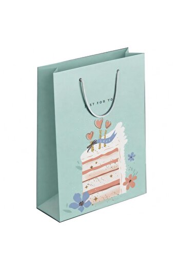 KESKİN COLOR Hediyelik Karton Çanta Dilim Pasta ( 37*28*11 cm )