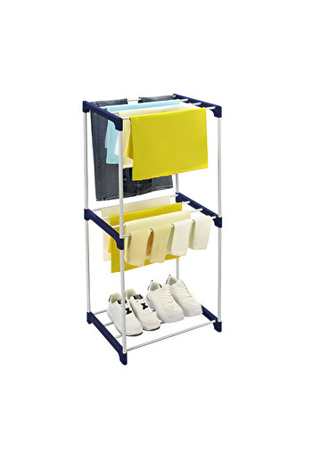 Herum Clothes, towel and shoe drying rack, 3 levels, Grey/White, 51 x 29.5 x 109 cm