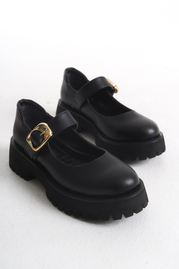 MARSEDO Γυναικεία Loafer Πόρπη με Χοντρό Τακούνι Casual Παπούτσια