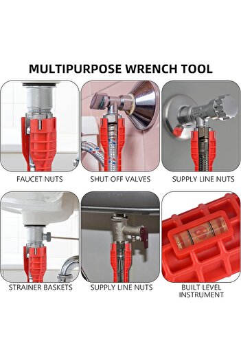 Generic 8-in-1 Faucet and Sink Wrench – Multi-Functional Sink Installer Tool – Faucet Nut & Supply Line.