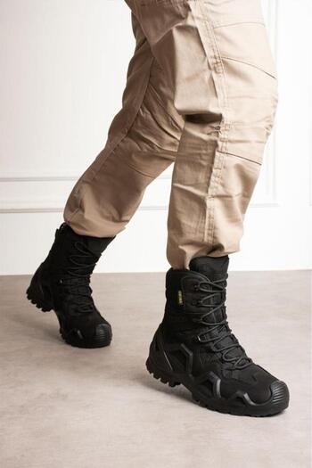 SINGLE SWORD Ss602 4 Seasons με φερμουάρ/κορδόνια Tactical/outdoor Unisex Winter Military Long Black Desert Boots 38