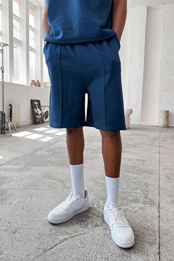 HAFKAGİYİM Indigo Cozy Premium Шорти з кишенями