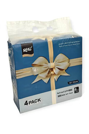 RITE Rite Tissues 4 boxes, 880 ostrich tissues, made from the finest wood fibers, consisting of 4 layers
