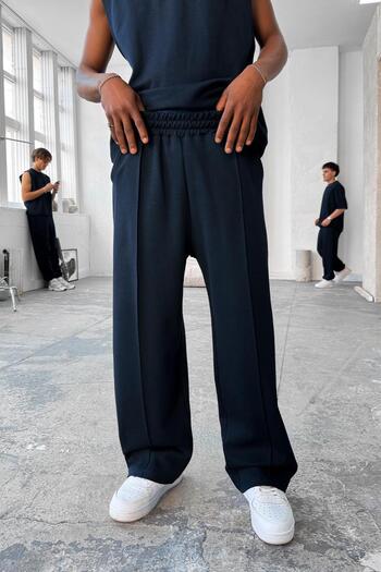HAFKAGİYİM Μπλε Navy Cozy Premium Φαρδιά Φούτερ