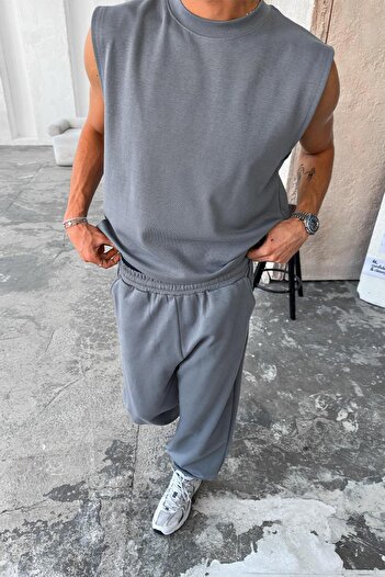 HAFKAGİYİM Smoked Cozy Premium Basic Tank Top