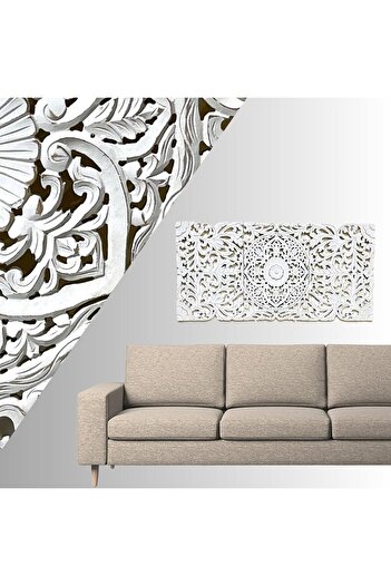 Souq DESIGNS -Wall Decor Hand Carved Mandala Wall Mdf boho wall decor Panel 120 x 60