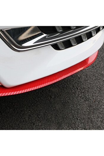 Avex Spoiler protection, front/rear rubber bumper extension, CARBON Red color