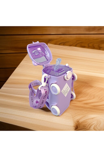 imsaconcept Bus Design Tritan Water Bottle with Straw for Kids 500 ml Bpa Free 1St Grade Quality