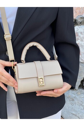 zetus Geantă de mână și de umăr pentru femei Nora Model Beige