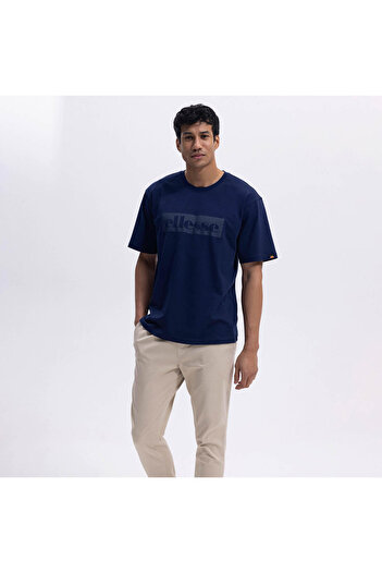 Ellesse Ανδρικό T-Shirt Crew Neck Navy Blue EM390
