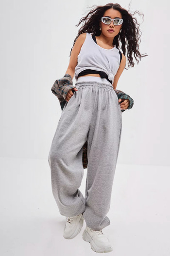 BSBSPOR Summer Loose Cut Sweatpants Men / Women Gray / Black / Anthracite