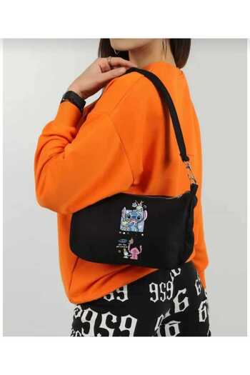 bhk desing Pink Blue Printed Zipper Girl Small Arm Bag