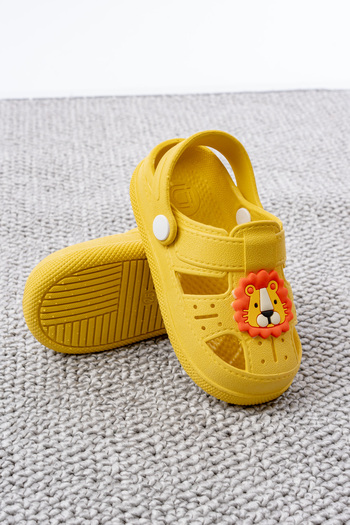 pelivia natural living Yellow Unisex Children's Sandals Animal Figured Daily Non-Slip Sole Children's Slippers